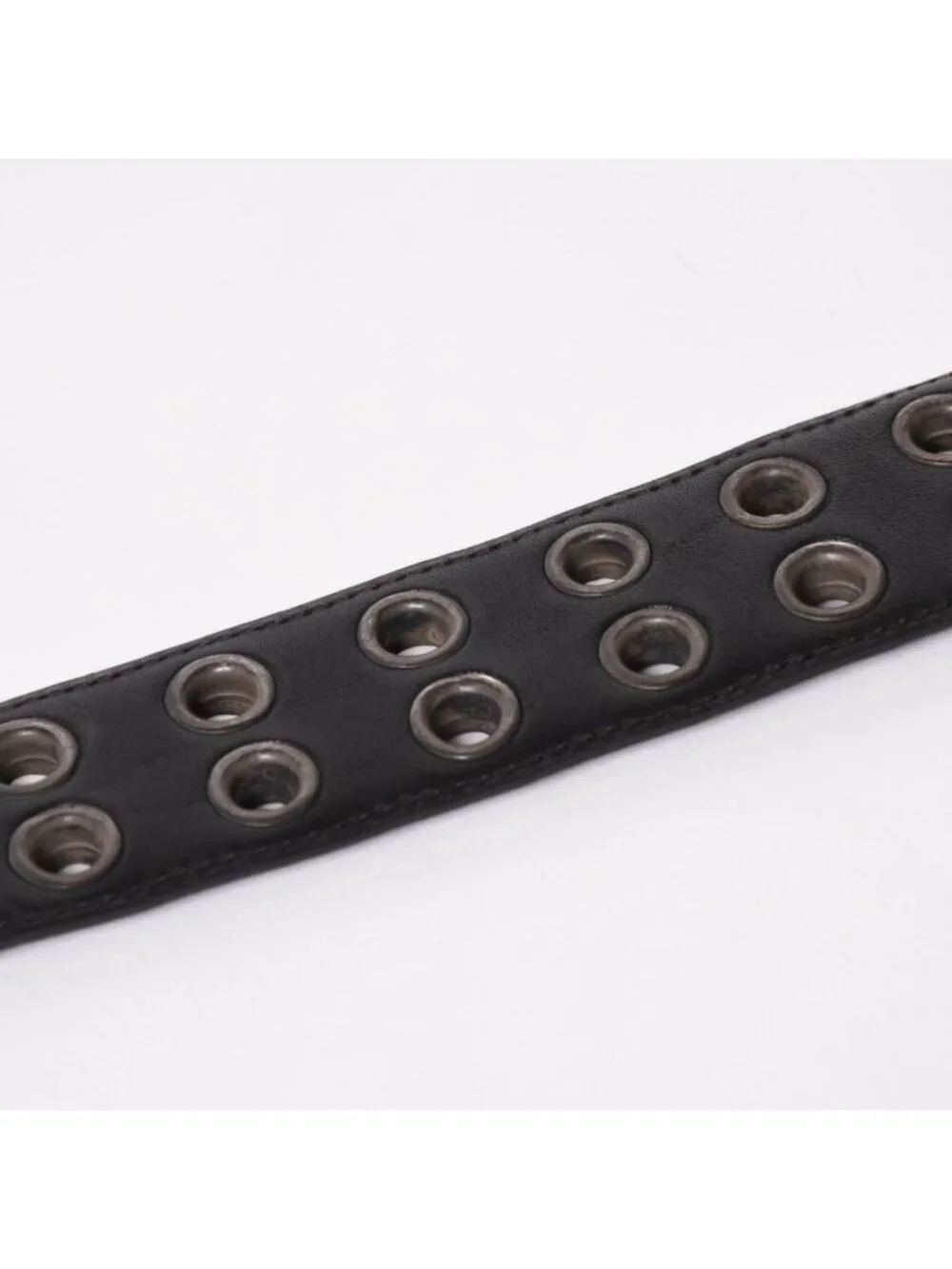 Chrome Hearts Strap Dbl Row of Grommets Double Row of 925 Sterling Silver Belt